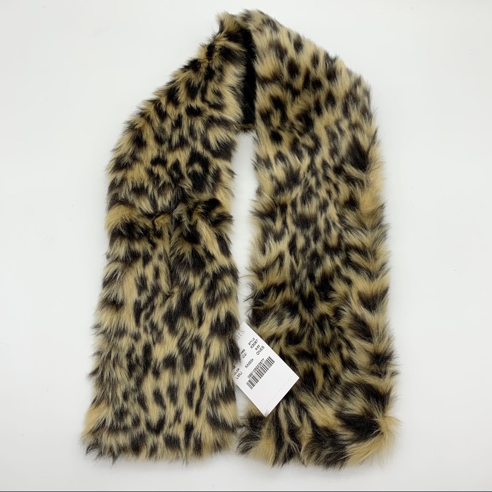 ❗️LAST 1❗️ Crewcuts J. Crew Leopard Faux Fur Scarf Girl’s OS - Picture 2 of 9
